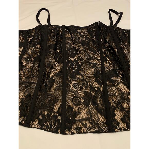 Torrid Lace Corset Tank Top Adjustable Straps Form Slimming Whimsigoth Sz 5 5X - Picture 4 of 7